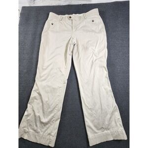 Dockers Khaki Chino Pants Womens 16M Beige Cotton Blend‎ Straight Leg Casual NWT